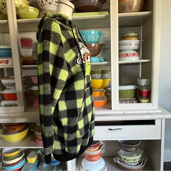 Sesame Street Oscar the Grouch Oversized Hooded Sweatshirt - Size Small - Picture 5 of 13